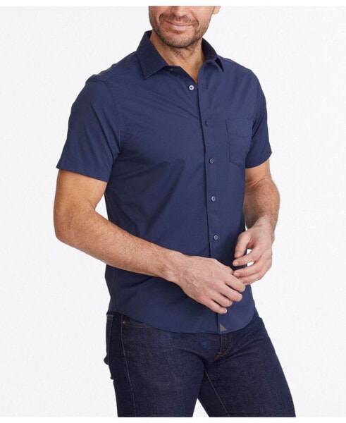 Рубашка мужская UNTUCKit Regular Fit Wrinkle-Free Performance с коротким рукавом Gironde Button Up