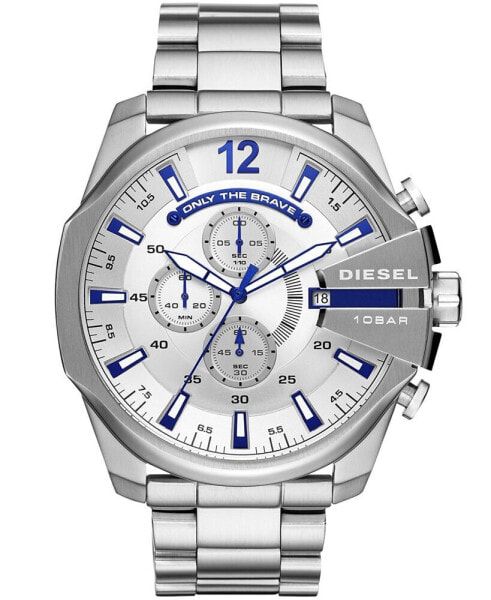 Men's Mega Chief Chronograph Silver-Tone Stainless Steel Watch 51mm