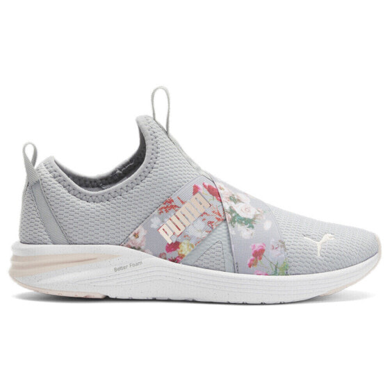 Puma Better Foam Prowl Floral SlipOn Training Womens Grey Sneakers Athletic Sho