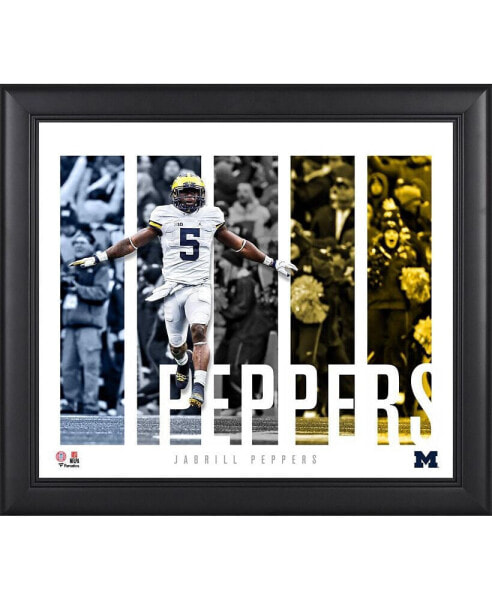 Jabrill Peppers Michigan Wolverines Framed 15'' x 17'' Player Panel Collage