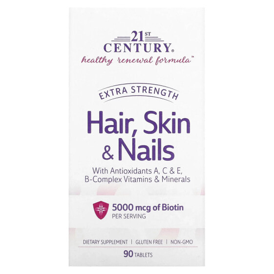 Extra Strength Hair, Skin & Nails, 90 Tablets