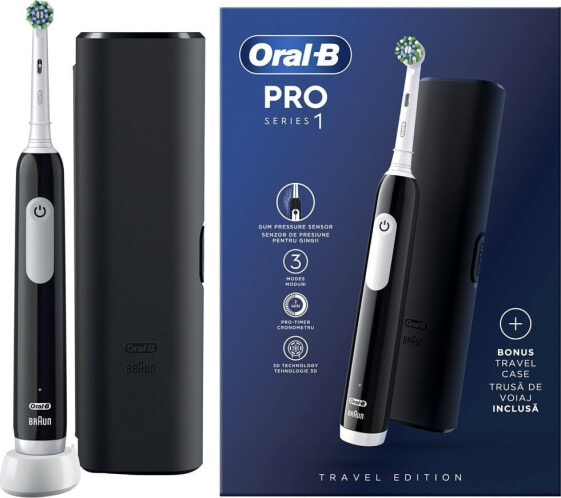 Szczoteczka Oral-B Pro Series 1 Cross Action + Etui Black