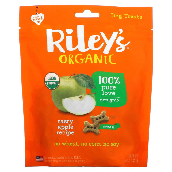 Riley’s Organics, лакомства для собак, маленькая косточка, рецепт с яблоком, 142 г (5 унций)