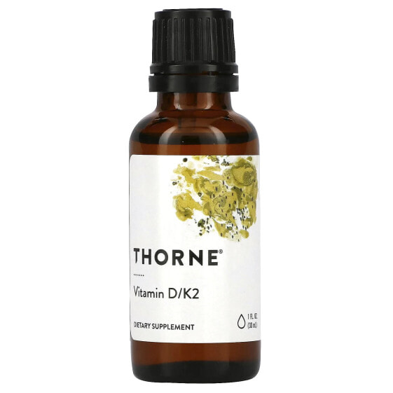 Витамин D/K2 от Thorne, 1 жидкая унция (30 мл)
