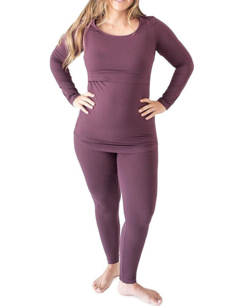 Plus Size Jane Long Sleeve Nursing Pajama Set