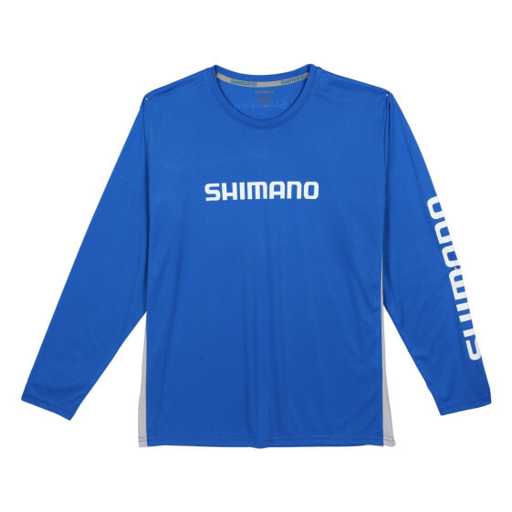 Футболка с длинным рукавом Shimano Long Sleeve Tech Tee - Royal Blue Size - SM (ATEEVAPLSSRBL)