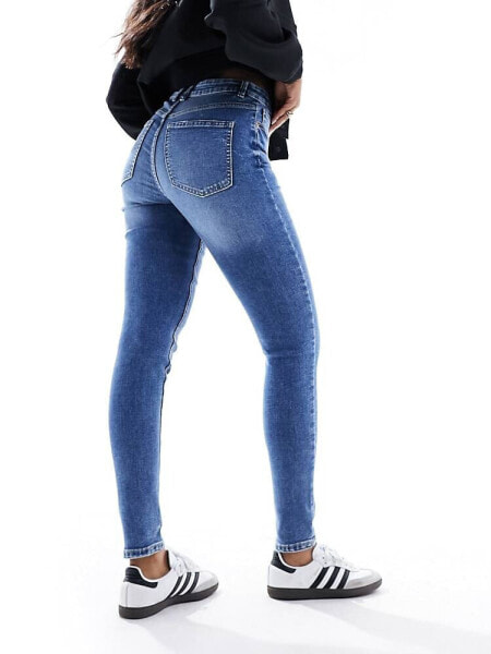 Pimkie high waisted skinny jeans in blue wash