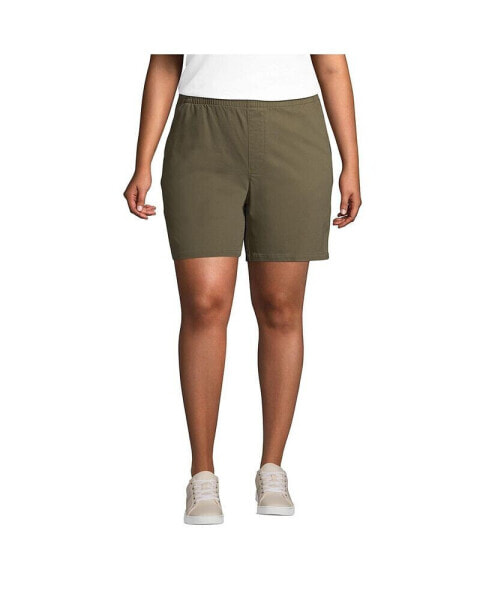 Plus Size Pull On 7" Chino Shorts