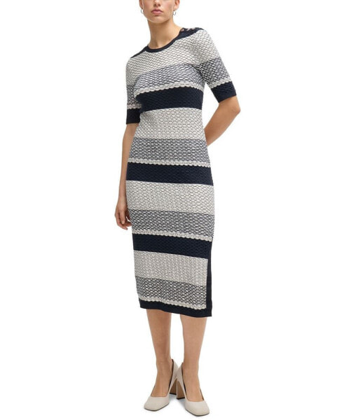 Women's Structured-Stripe Dress