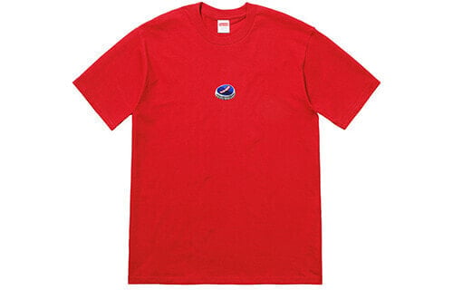 Supreme FW18 Bottle Cap Tee Red 胸口瓶盖Logo短袖T恤 男女同款 红色 送礼推荐 / Футболка Supreme FW18 Bottle Cap Tee Red LogoT SUP-FW18-036