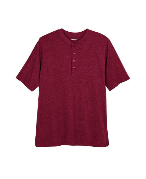 Big & Tall Shrink-Less Lightweight Henley T-Shirt