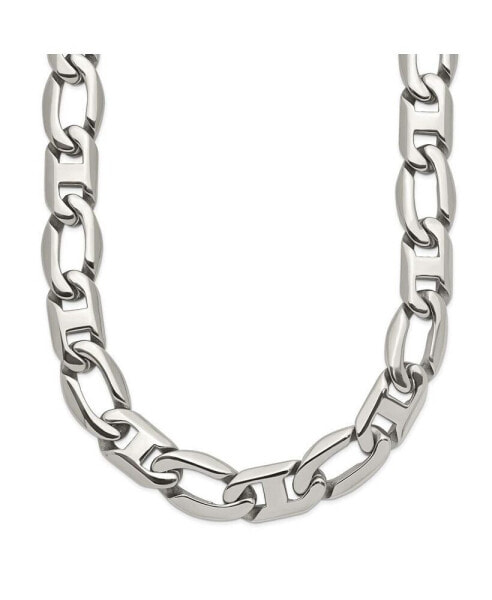 Chisel stainless Steel Polished 24 inch Open Link Necklace