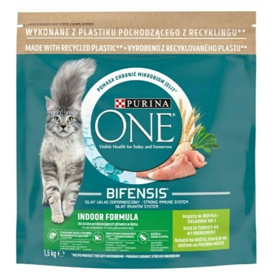 Сухой корм для кошек Purina One Bifensis Indoor Formula индейка 1,5 кг