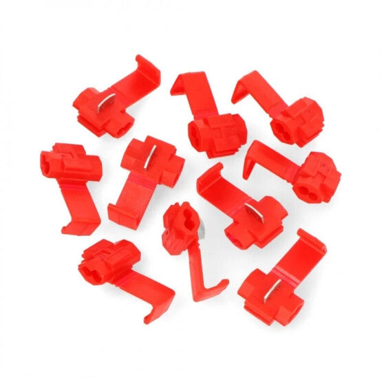 Quick connector 1-2,5mm - red - 10pcs