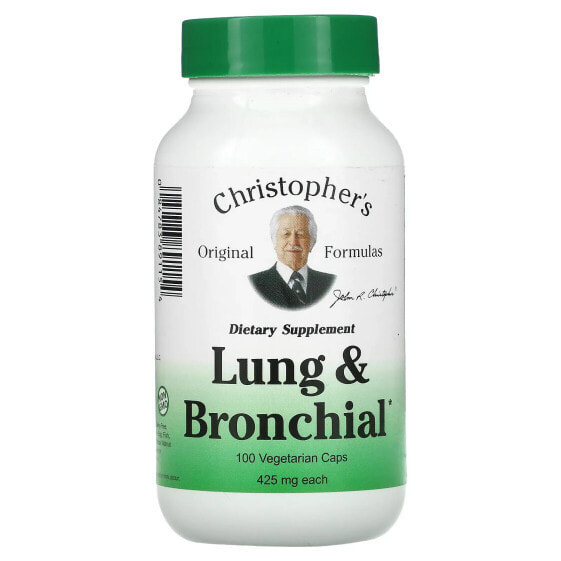 Травяные капсулы Lung and Bronchial, 400 мг, 100 шт, вегетарианские, Christopher's Original Formulas