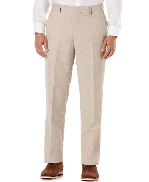 Men's Linen Blend Flat Front Pant