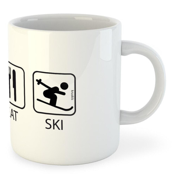KRUSKIS 325ml Sleep Eat and Ski Mug