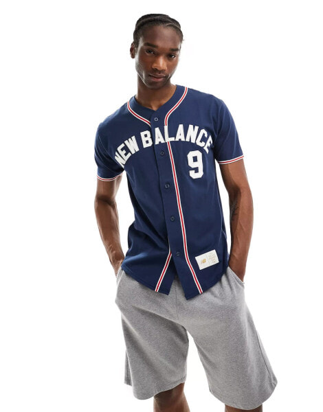 New Balance Sportswear Greatest Hits basketball jersey top in navy