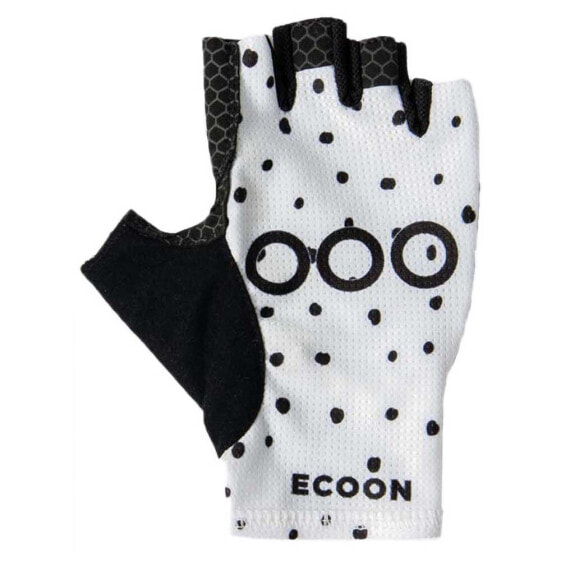 Перчатки для велоспорта ECOON ECO170102 5 Spots Big Icon short - Мужские и Женские белые с черными пятнами