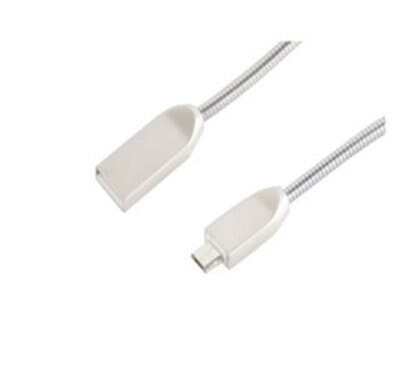 Разъем USB 2.0 Микро-USB A 1.2 м - USB A 480 Мбит/с серебристый shiverpeaks BS14-11020