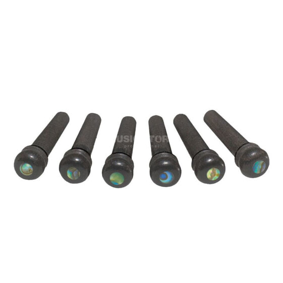 Taylor Bridge Pins Ebony with Abalone Dot