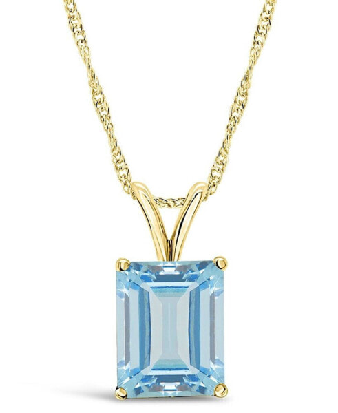 Macy's topaz (4-1/4 ct. t.w.) Pendant Necklace in 14K Yellow Gold