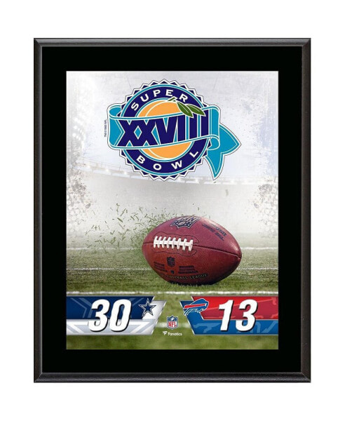 Dallas Cowboys vs. Buffalo Bills Super Bowl XXVIII 10.5" x 13" Sublimated Plaque