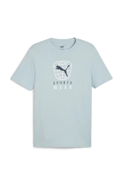 Better Sportswear Erkek Mavi Günlük Stil T-Shirt 67900122