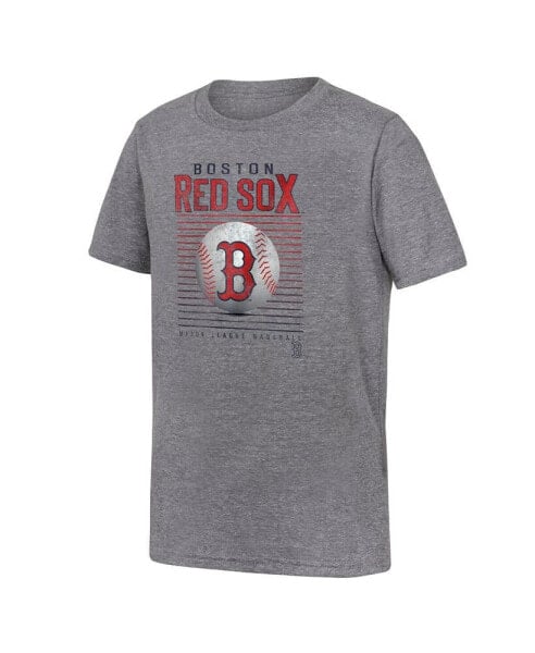 Big Boys and Girls Gray Boston Red Sox Relief Pitcher Tri-Blend T-shirt