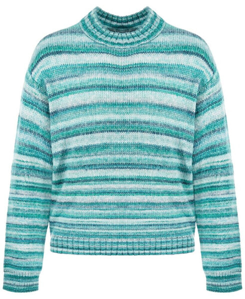 Toddler & Little Girls Space-Dyed Mock-Neck Sweater, Created for Macy's