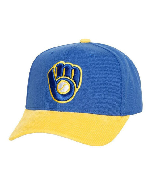 Men's Royal Milwaukee Brewers Corduroy Pro Snapback Hat
