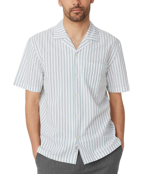 Men's Short Sleeve Seersucker Button-Front Shirt