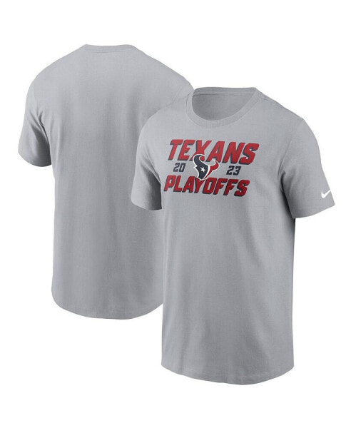 Men's Gray Houston Texans 2023 NFL Playoffs Iconic T-shirt