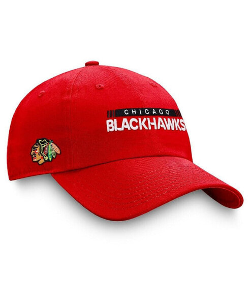 Men's Red Chicago Blackhawks Authentic Pro Rink Adjustable Hat
