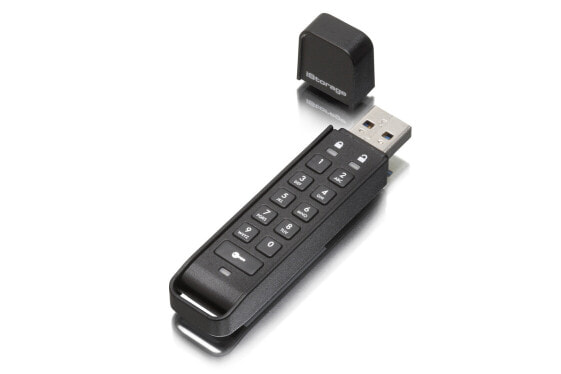 iStorage datAshur Personal2 256-bit 8GB USB 3.0 secure encrypted flash drive IS-FL-DAP3-B-8 - 8 GB - USB Type-A - 3.2 Gen 1 (3.1 Gen 1) - 116 MB/s - Cap - Black