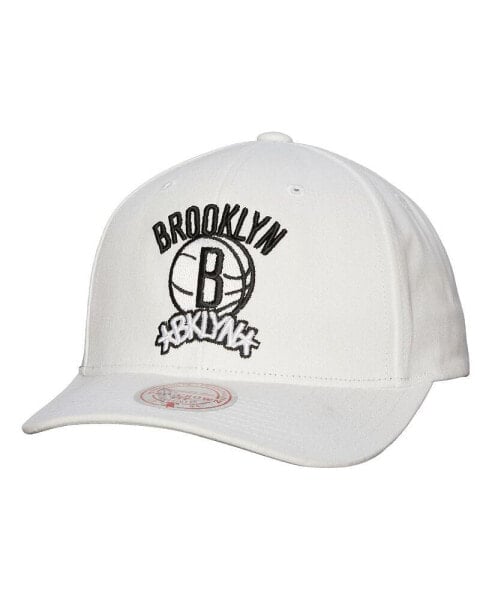 Бейсболка Mitchell&Ness Brooklyn Nets классика хардвуд Ол Ин Ретро Snapback Белая для мужчин