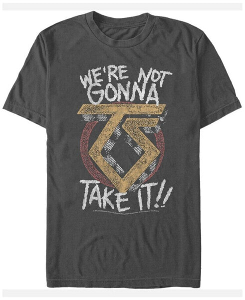 Twisted Sister Men's We're Not Gonna Take It Text Logo Short Sleeve T-Shirt