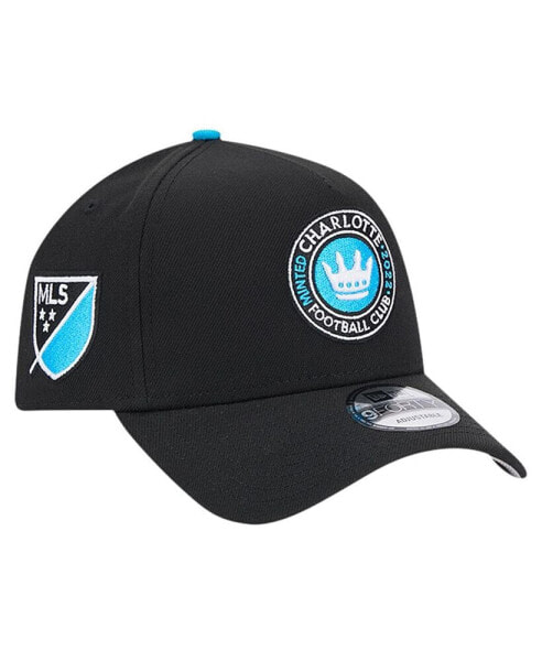 Men's Black Charlotte FC 2024 Kick Off Collection 9FORTY A-Frame Adjustable Hat