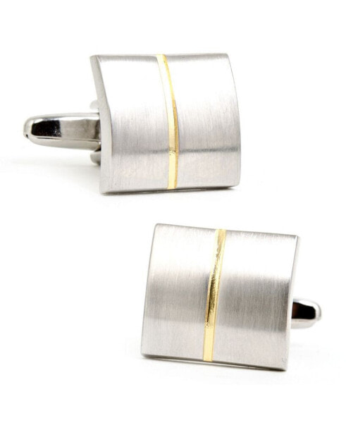 Divided Two Tone Square Cufflinks