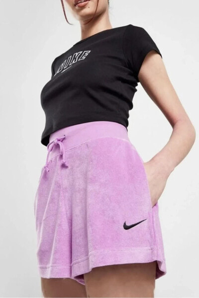 Спортивные шорты Nike French Terry Фиолетовые для женщин