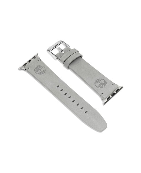 Unisex Ashby Gray Genuine Leather Universal Smart Watch Strap 22mm