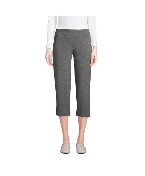 Women's Starfish Mid Rise Elastic Waist Pull On Crop Pants