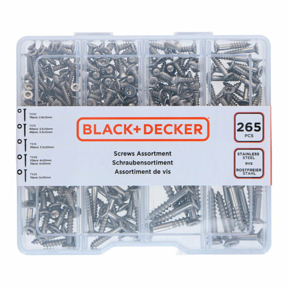 Винтовой комплект Black & Decker Torx 265 Предметы