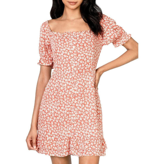 Платье женское LOST + WANDER Madison Mini, цвет коралловый, с цветочным принтом, размер M