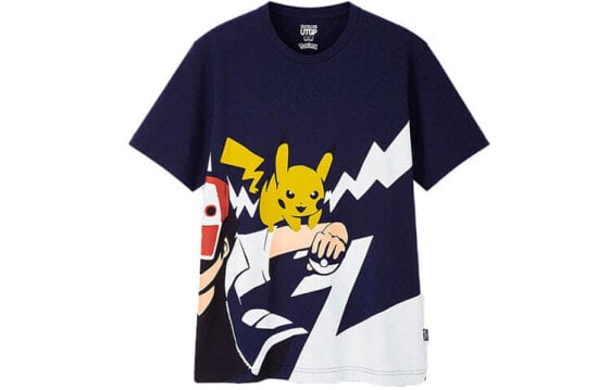 UNIQLO x POKEMON/宝可梦 联名款 印花短袖T恤 男款 藏青色 / Футболка UNIQLO x POKEMON T UQ422048000