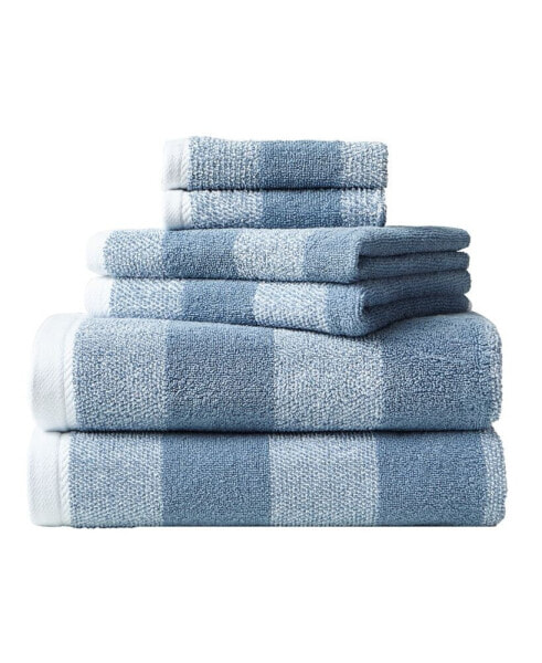 Oak Lake Cotton Terry 6 Piece Towel Set