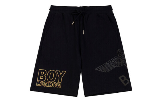Boy London 金色字母logo印花宽松短裤 男女同款 黑色 / Шорты Boy London Casual Shorts B202NE404502