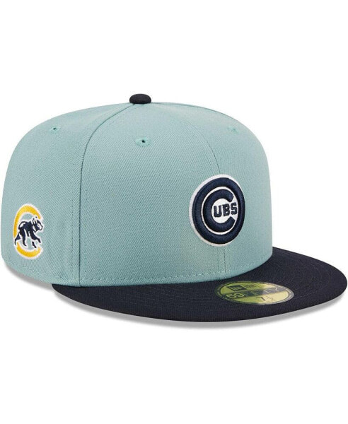 Men's Light Blue, Navy Chicago Cubs Beach Kiss 59FIFTY Fitted Hat