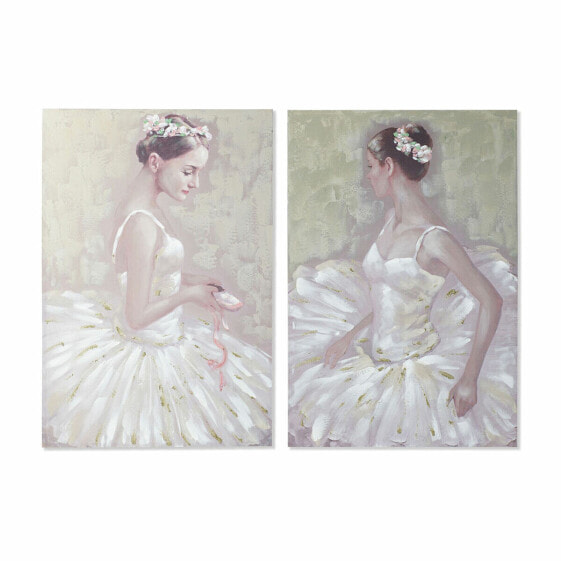 Картина DKD Home Decor 80 x 3 x 120 cm Балерина традиционный (2 штук)