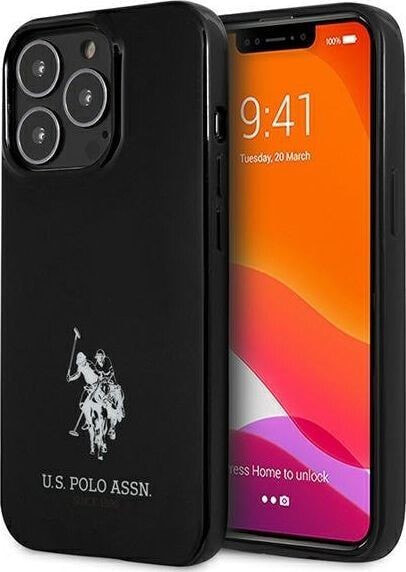 Чехол жесткий для iPhone 13 Pro Max 6,7" U.S. Polo Assn. Horses Logo черный